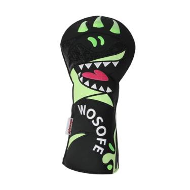 Imagem de harayaa Capa protetora para cabeça de taco de golfe, ideal para driver, acessórios de golfe, capa protetora de madeira, presente para golfistas, Verde