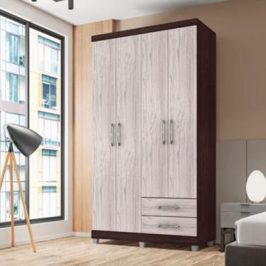 Imagem de Guarda Roupas 4 Portas GatMagazine-Castanho Avelã - GAT MAGAZINE