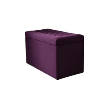 Imagem de Banqueta Decorativa Com EspaçO De Armazenamento - FáCil Acesso(ROXO,Pés em PVC)