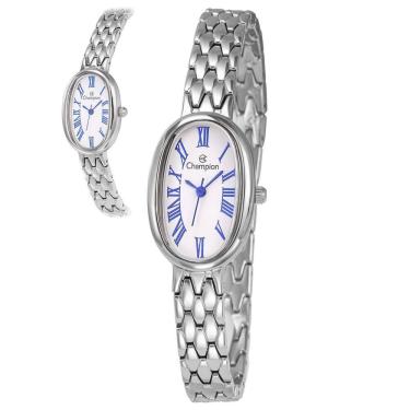 Imagem de Relógio Champion Feminino Ref: Cf25812f Oval Bracelete Prateado