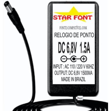 Imagem de Fonte DC 6,8V para Relógio de Ponto Proveu Kurumim - Bivolt T4 - Starf