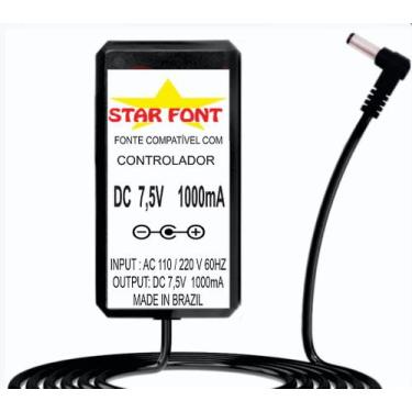 Imagem de Fonte DC 7,5V para Controladora Vestax Midi DJ Virtual - Bivolt T8 - S