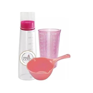 Imagem de Kit Confeiteiro 1 Bisnaga Umedecer Bolo + 1 Panelinha de Confeiteiro + 1 Copo Medida Dosador