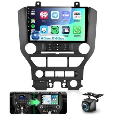 Imagem de Rádio de carro estéreo de 8 núcleos 4G + 64G para Ford Mustang 2015-2020 com 5G WiFi DSP Carplay Android Auto, Sellrich 9 polegadas 1280P QLED Touch Screen Beetle Radio com Bluetooth 5.0 FM/RDS GPS