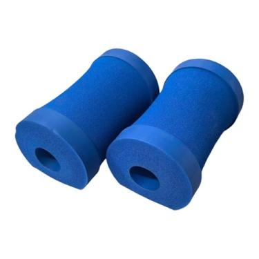 Imagem de Generic Apoios para flexões, suporte para pulsos, acessórios estáveis ​​para casa, blocos de espuma portáteis e confortáveis ​​para exercícios no chão, Azul