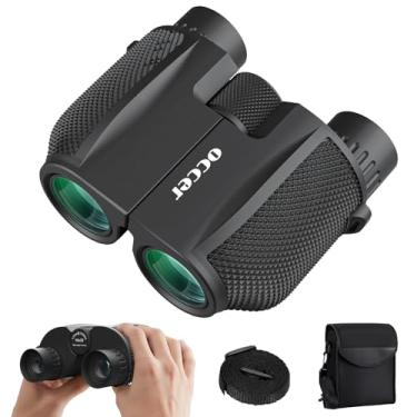 Imagem de Occer Binóculos pequenos de alta potência 10 x 25 para adultos, binóculos compactos para crianças, binóculos leves de longo alcance para observação de pássaros, caça, shows, viagens, jogos de futebol