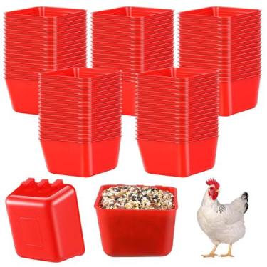 Imagem de Vasos para Alimentador de Pollos Colgantes para Jaula 500mL para Comid