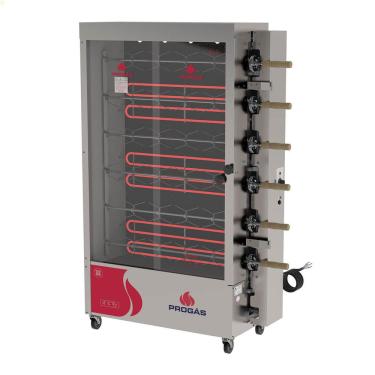 Imagem de Forno Assador Rotativo Elétrico Progás PR-631 E 6 Espetos 380V P45797