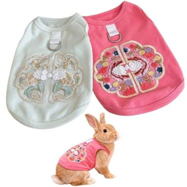 Imagem de Roupas de porquinho-da-índia – Pacote com 2 roupas fofas para animais pequenos de rato, coelho, chinchila, furão, gatinho, chihuahua, – Camiseta macia e respirável (pequena)