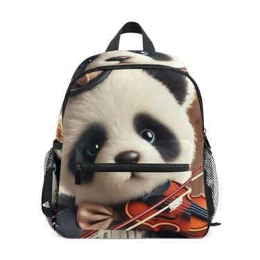 Imagem de GAIGEO Funny Penda Bear Victorian Mini Backpack for Kids Backpack for School Girls with Front Pocket, Safety Whistle for Ages 3-8