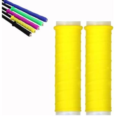 Imagem de Cold Shrink Handle Wrap, 4.7/6.7in Cold Shrink Handle Wrap with Non Slip Texture, Convenient Practical Silicone Bat Grip Tube for Fishing Rods, Rackets and Hand Tools(Yellow,L" 6.7" D: 1.57")