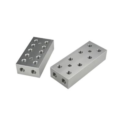 Imagem de FFHDJL 70 x 38 mm 3/20.3 cm BSP fêmea 2 3 4 5 6 maneiras 4-12 portas de alumínio sólido bloco coletor de ar compressor de ar de encaixe pneumático (10 vias 24 portas-01)