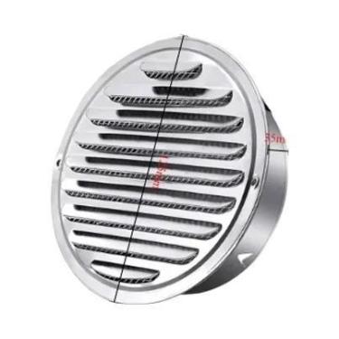 Imagem de Grelha De Ventilação Redonda Em Aço Inoxidável 70-200mm Proteção Contr