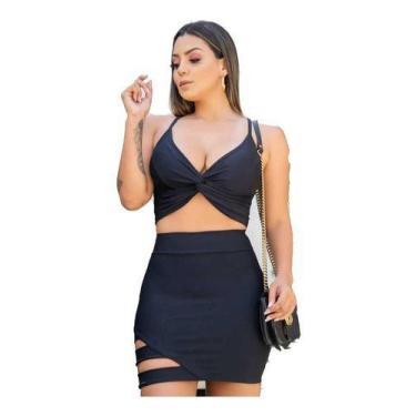 Imagem de Kit Com 2 Conjuntos (cropped + Saia) Cores e Modelos Variados - TLT, F