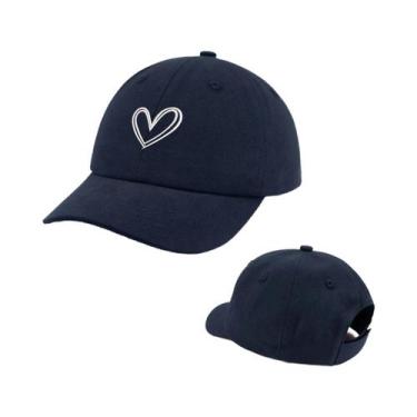 Imagem de Boné De Sol Infantil Ajustável Em Formato De Coração Com Desenho Anima