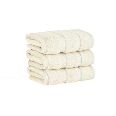 Imagem de Kit 3X Toalha Lavabo Vision Dual Air Bege 30X50Cm Buddemeyer