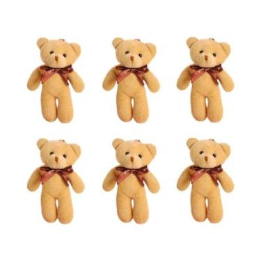 Imagem de Chaveiro De Pelúcia Mini Urso Colorido 6 12pcs Boneco De Pelúcia Pinge