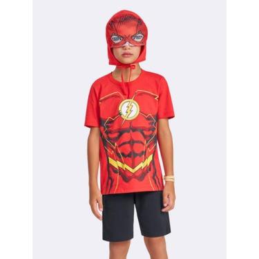 Imagem de Pijama Manga Curta com Capuz Flash - DC Comics, Vermelho, 12, Meninos