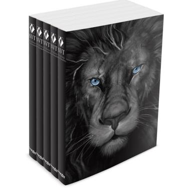 Imagem de Kit com 5 Bíblias do Leão Grafite - Brochura - NVT