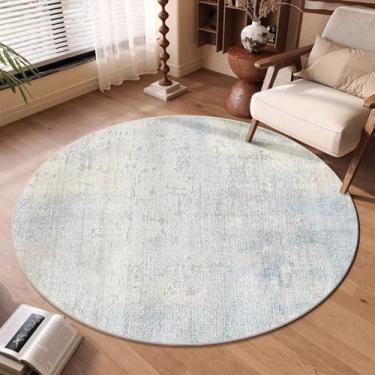 Imagem de Tapete redondo de veludo cristalino para sala de estar, decoração luxuosa, sala de estar, sofá, tapete grande, dobrável para quarto (120x120 cm/sem fiapos)