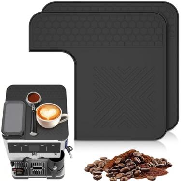 Imagem de 2 peças de tapete de silicone para máquina de café expresso ES601, protege a superfície superior, acessórios de barra de café para bancada, antiderrapante, impermeável, resistente ao calor para