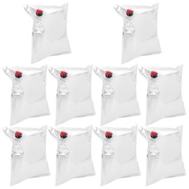 Imagem de Luxshiny Conjunto de 10 Bolsas Recarregáveis ​​para Vinho Com Bico, Dispensadoras Portáteis para Vinho, Ideais para Viagens E Atividades Ao Ar Livre, Com Capacidade de 5 Litros.