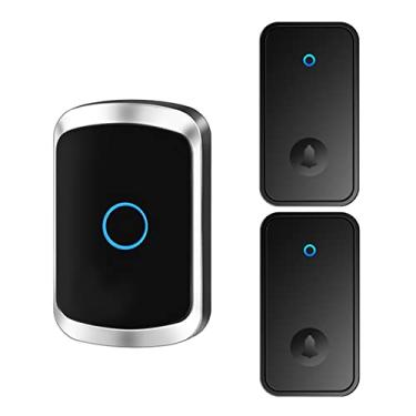 Imagem de Campainha sem fio à prova d'água botões autoalimentados conjuntos de campainha de porta inteligente receptores de campainha doméstica bem-vindo ao ar livre (cor: campainha DB1) (campainha DB2)