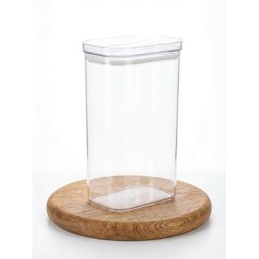 Imagem de Pote Hermetico 2200 Ml Para Mantimentos Tampa Vedacao Forte Plastico Transparente Multiuso