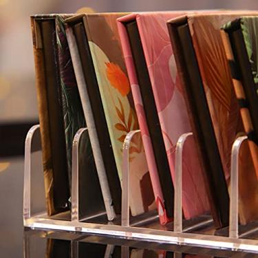 Imagem de WALFRONT Organizador de Paletes de Maquiagem Acrílico Dividido Em 7 Seções, Suporte de Maquiagem Fino para Penteadeiras, Armazenamento de 17x8,5x4cm para Bancadas de Toucador, Prateleiras de Banheiro