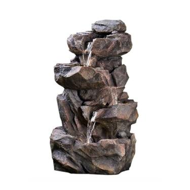 Imagem de Fonte exterior imitação de pedra ornamental decoração de fonte de água, decoração de pátio de jardim de varanda ao ar livre, decoração de paisagem de piso de piscina, fontes de água ao ar livre