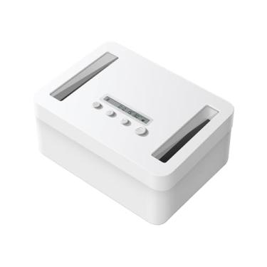 Imagem de Caixa de bloqueio cronometrado, temporizador de metal, bloqueio sem substituição de até 365 dias, visor de LED, trava infantil, atualização fechada sem porta (sem abertura de cabo), 4 pilhas AA, opção