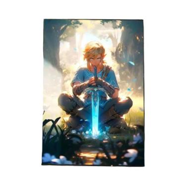 Imagem de Pôsteres E Adesivos De Arte De Zelda Link, Murais De Parede Para Decor