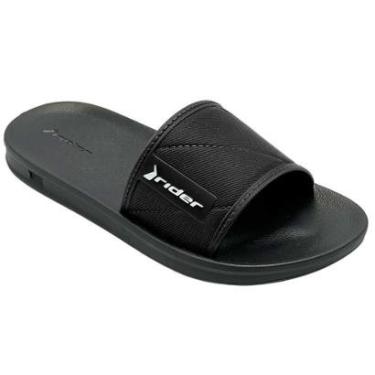 Imagem de Chinelo Rider Slide Street Infantil Gaspea Nº 26 ao 36 Juvenil Preto Branco Azul Marinho Cinza-Masculino