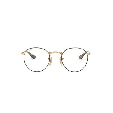 Imagem de Armação para Óculos Ray-Ban Round Metal 0RX3447V 2945 Tam 50 / Marrom Havana/Ouro