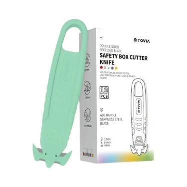 Imagem de Estilete De Segurança Para Abrir Caixas, Cortar Papelão, Encomendas E 