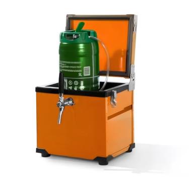 Imagem de Chopeira Portátil Com Torneira Italiana Catfer Para Mini Barril de Chopp 5 Litros Heineken Com Gelo (Laranja)