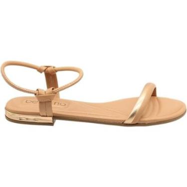 Imagem de Sandália Rasteira Beira Rio Napa Confortável Calce Fácil Feminina-Feminino