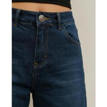 Imagem de Short Jeans Feminino Cintura Alta – Bermuda Jorts Jeans Moda Casual-Feminino