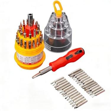Imagem de Kit de Ferramentas 31 Pontas de Precisão - Chave de Fenda, Torx e, Caixa de Ferramentas Completa para Conserto de Celular, Notebook e Eletrônicos