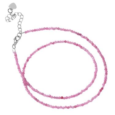 Imagem de tincolia Colar de contas de pedra natural, simples, multicolorido, perfeito como presente para melhores amigos, corrente de clavícula, diariamente/festa