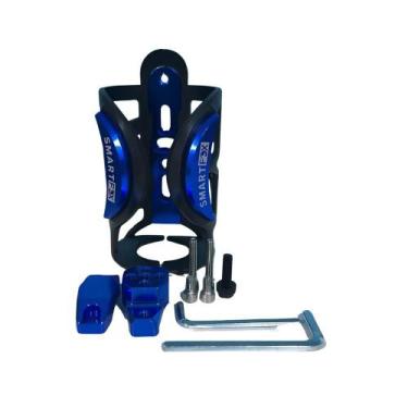 Imagem de Suporte Universal P/ Bebidas Moto E Bicicleta Plástico Azul - SMARTFOX