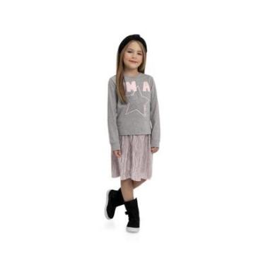 Imagem de Conjunto Infantil Blusa E Saia  Quimby Feminina-Feminino