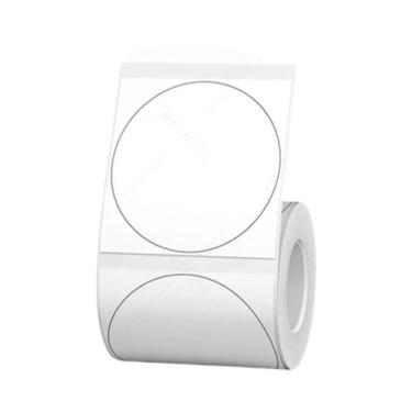 Imagem de Etiqueta Térmica Branca Autoadesiva Redonda De 20-50mm De Largura Para