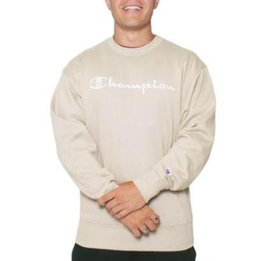 Imagem de Moletom Careca Champion Script Autumn Beige-Masculino