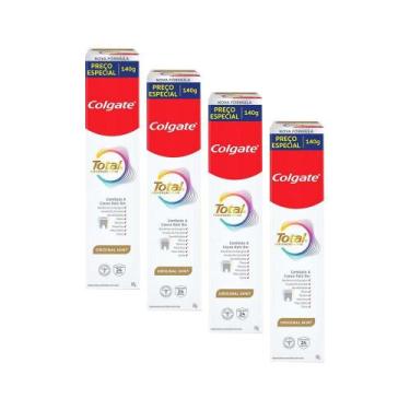 Imagem de Kit 4 Cremes Dentais Colgate Total Mint Prevenção Ativa 140g