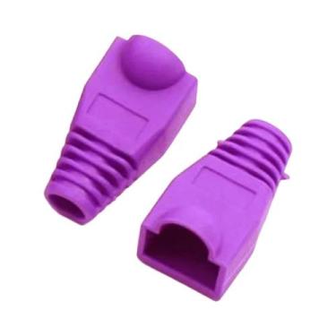 Imagem de Tampas De Conector RJ45 Multicoloridas Para Cabo Ethernet Cat5 Cat5e C