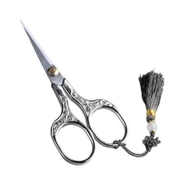 Imagem de Tesoura Vintage De Aço Inoxidável Com Cabo Quadrado Para Artesanato, B