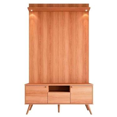 Imagem de Rack Bancada 1 Porta 2 Gavetas E Painel Para Tv De Até 55 Rivire 1.3 Jequitiba