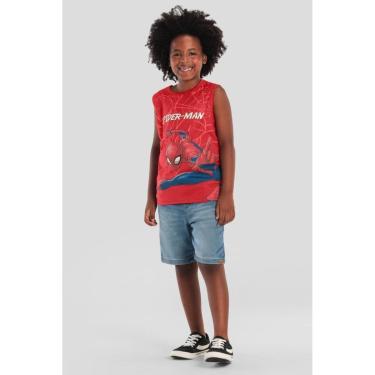 Imagem de Regata infantil menino do Homem-Aranha brilha no escuro Brandili-Masculino