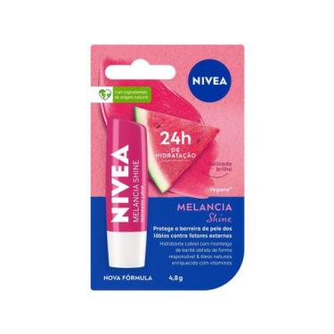 Imagem de Protetor Labial Nivea Melancia Shine - Hidratação Profunda 4,8g, Rosa,
